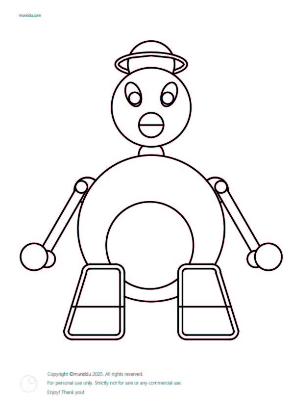Free printable coloring page robots
