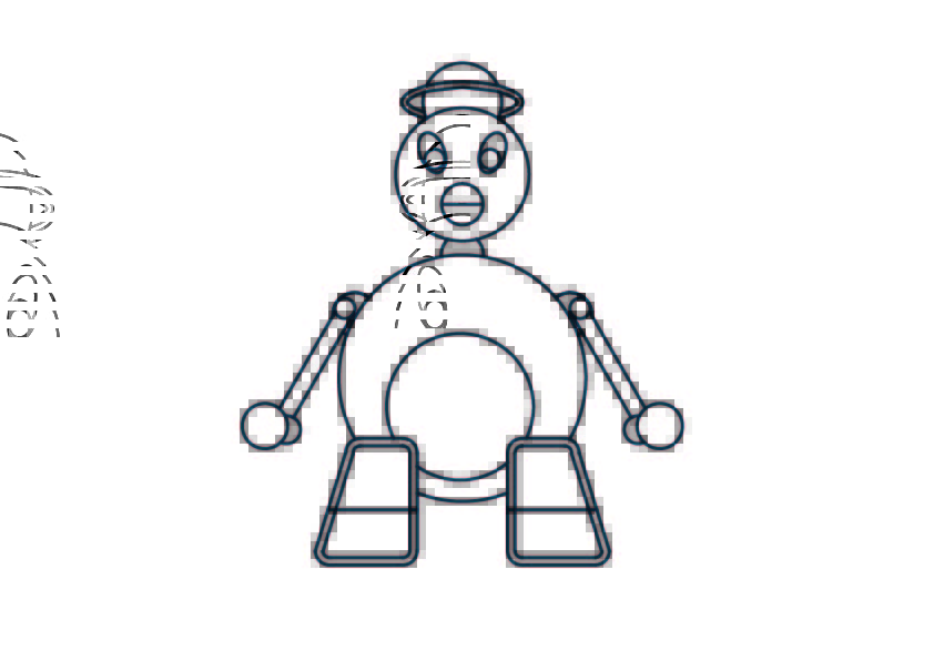 Free printable coloring page robots