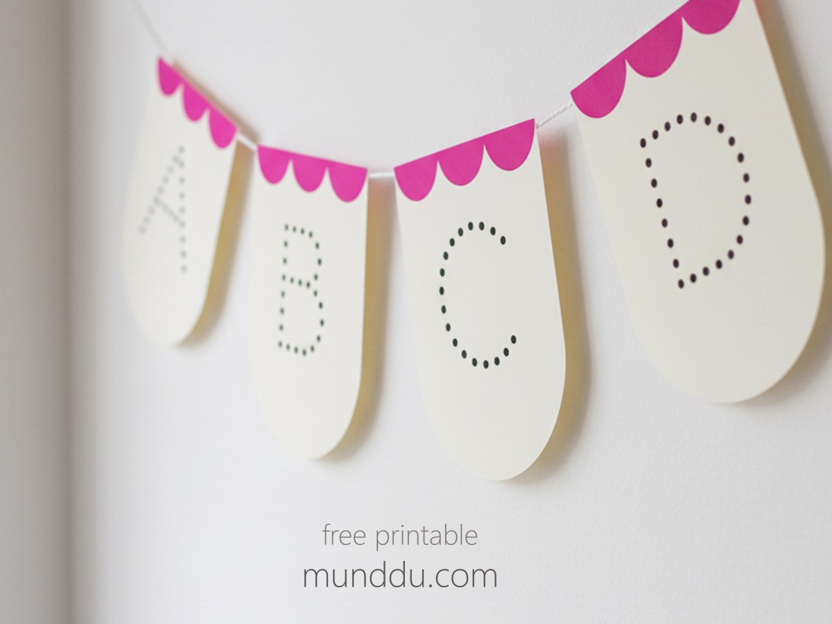 Free Printable Alphabet Garland for Easy Party&nbsp;Decor
