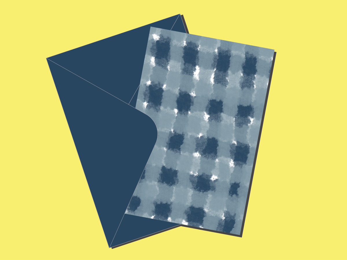 Greeting card Blue squares!&nbsp;(CA010)