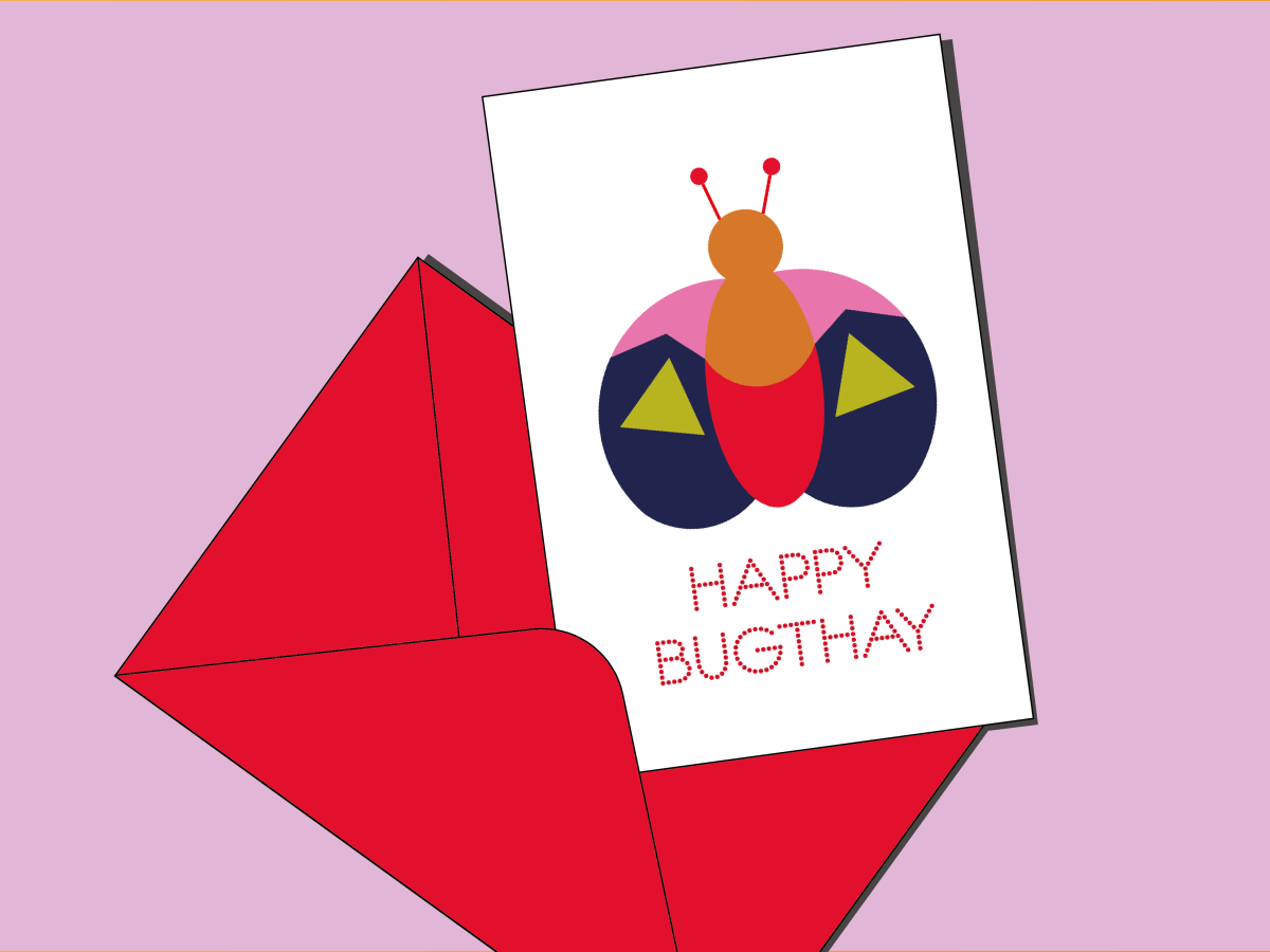 Bugs greeting card HAPPY BUGTHDAY!&nbsp;(CA011)