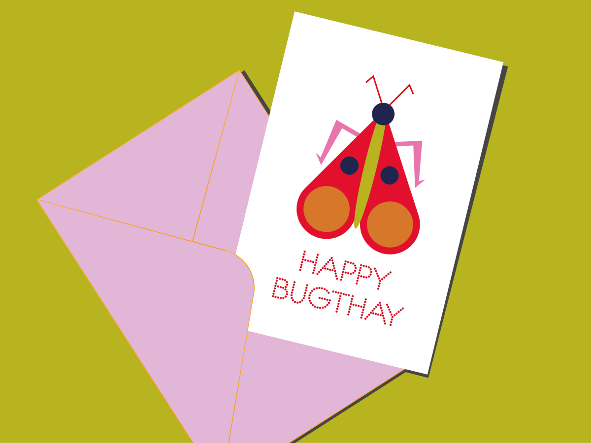 Bugs greeting card HAPPY BUGTHDAY!&nbsp;(CA011)