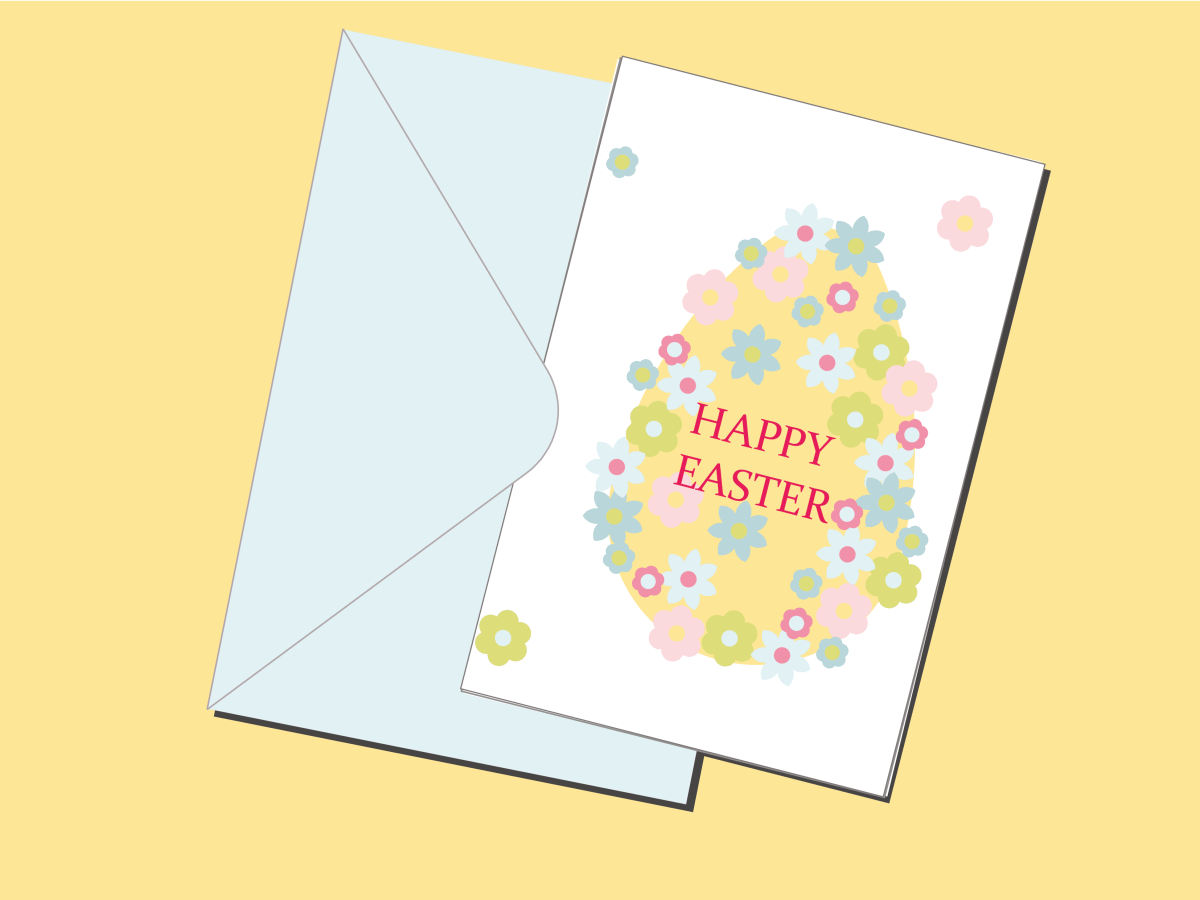 Easter greeting card HAPPY EASTER!&nbsp;(CA014)