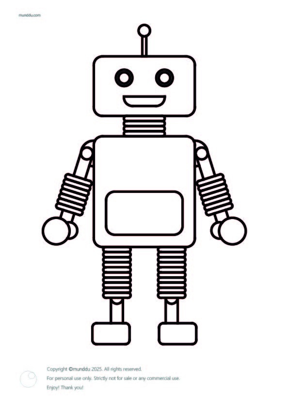 Free printable coloring page robots