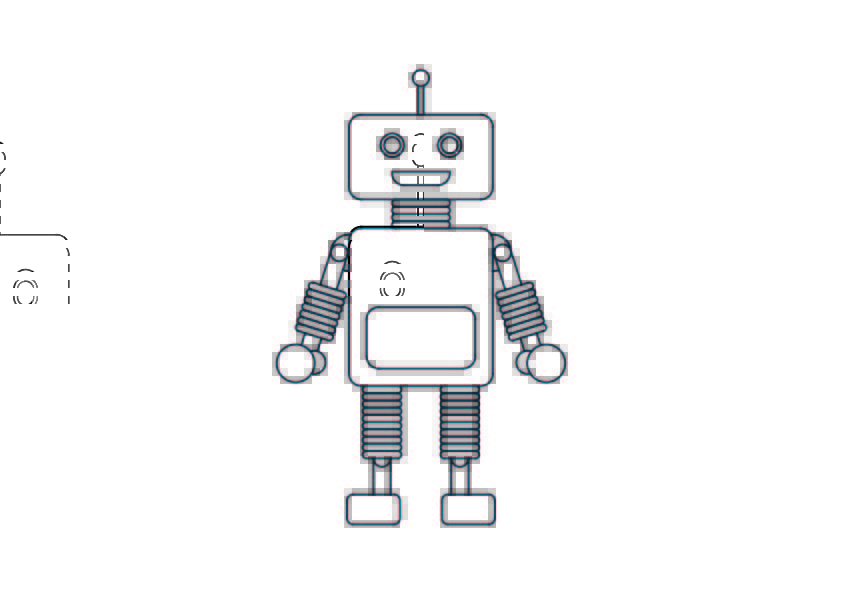 Free printable coloring page robots