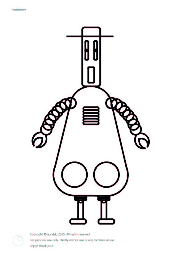 Free printable coloring page robots