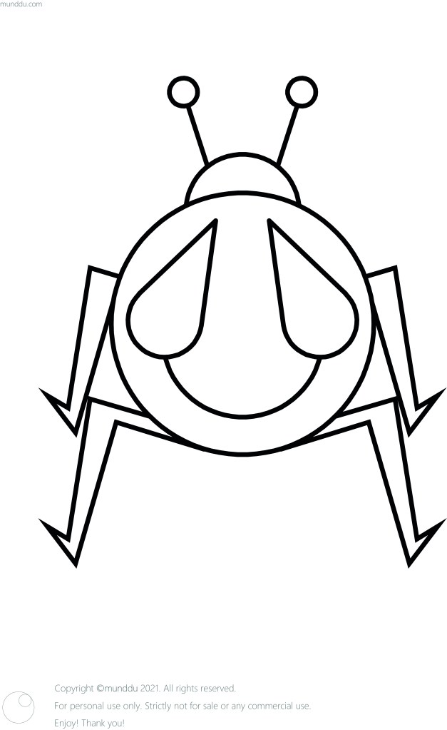 Free printable coloring page bugs 