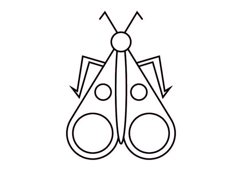 Bug Coloring page BUG BUTTERFLY (CP008) – munddu