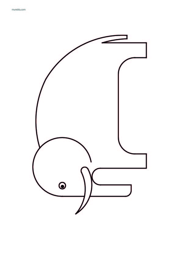 Free printable coloring page wild animals elephant