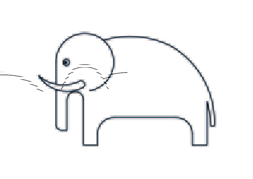 Free printable coloring page wild animals elephant