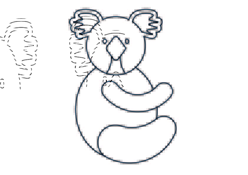 Free printable coloring page wild animals koala
