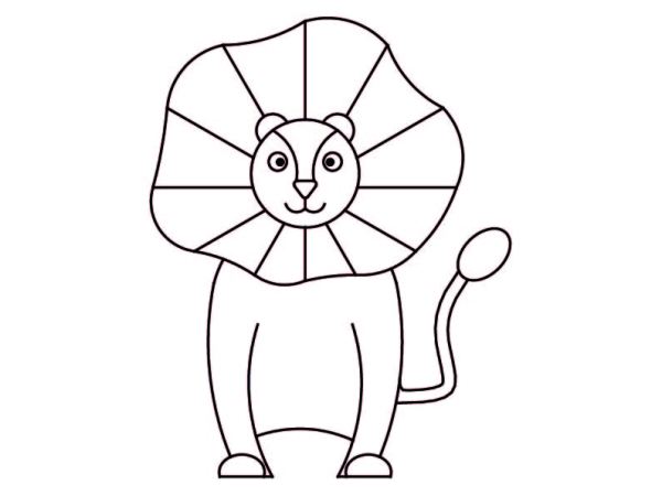 Wild animal Coloring page LION&nbsp;(CP014)