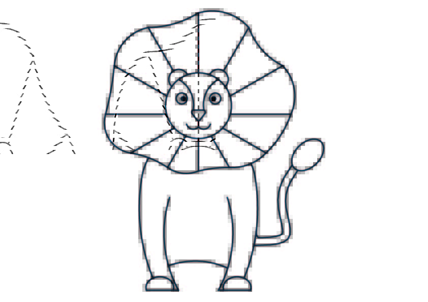 Free printable coloring page wild animals lion