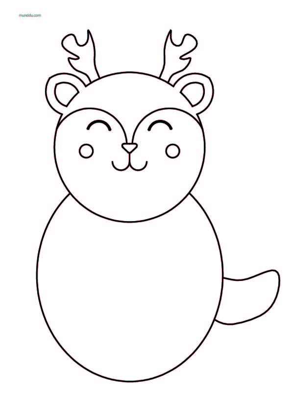 Free printable coloring page woodland animals Deer