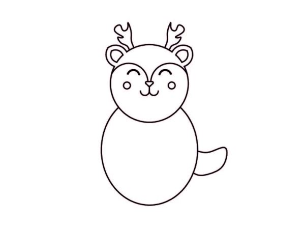 Woodland animal Coloring page DEER&nbsp;(CP016)