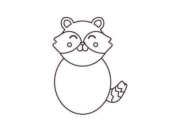 Woodland animal Coloring page RACOON&nbsp;(CP017)
