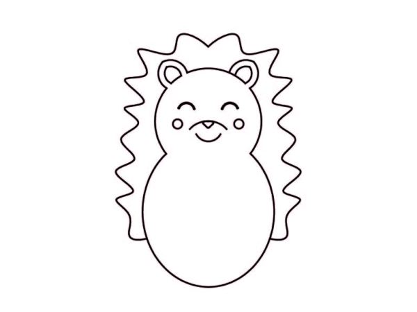 Woodland animal Coloring page HEDGEHOG&nbsp;(CP018)