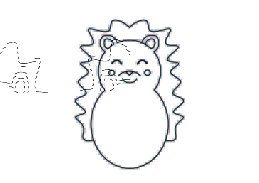 Free printable coloring page woodland animals Hedgehog