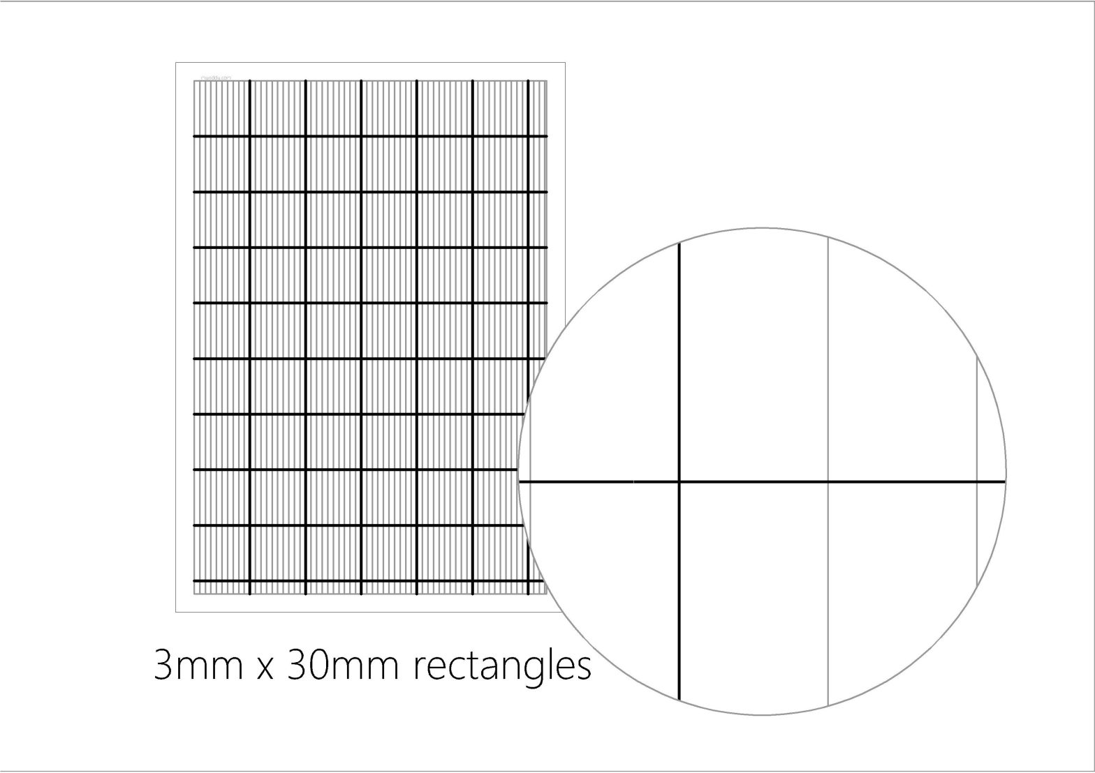 free printable dowloadable grid graph paper 3mmx30mm paper