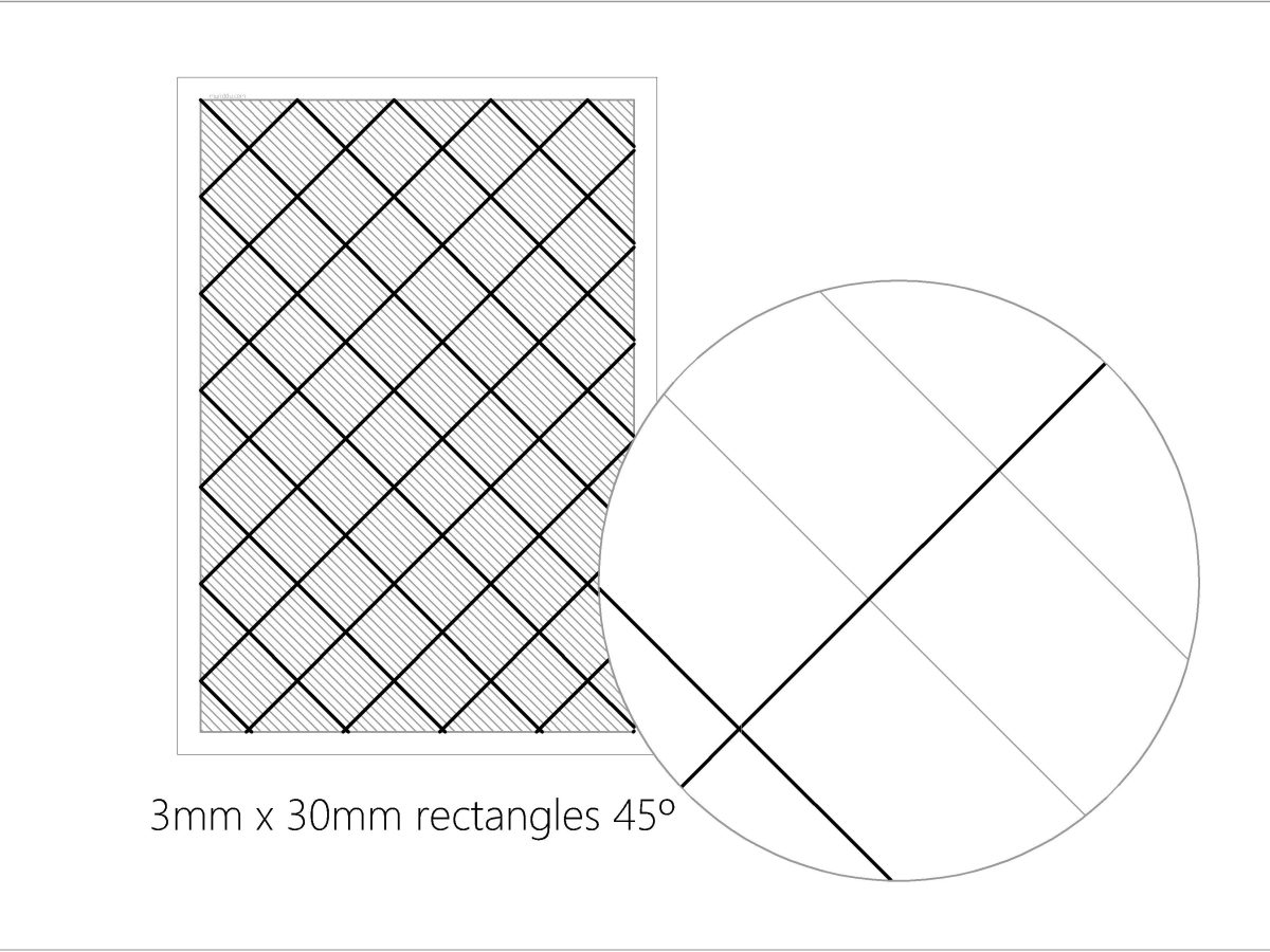 3mm x 30mm rectangled paper 45º&nbsp;(PT048)