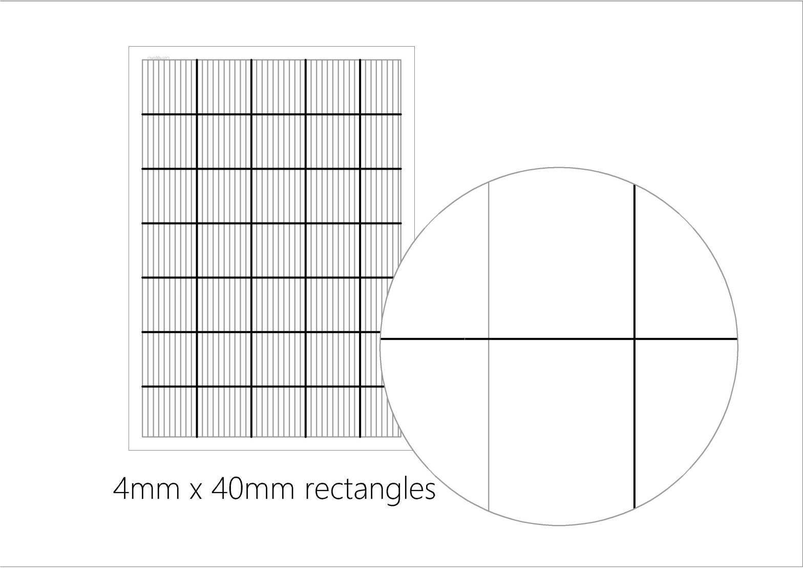 free printable dowloadable grid graph paper 4mmx40mm paper