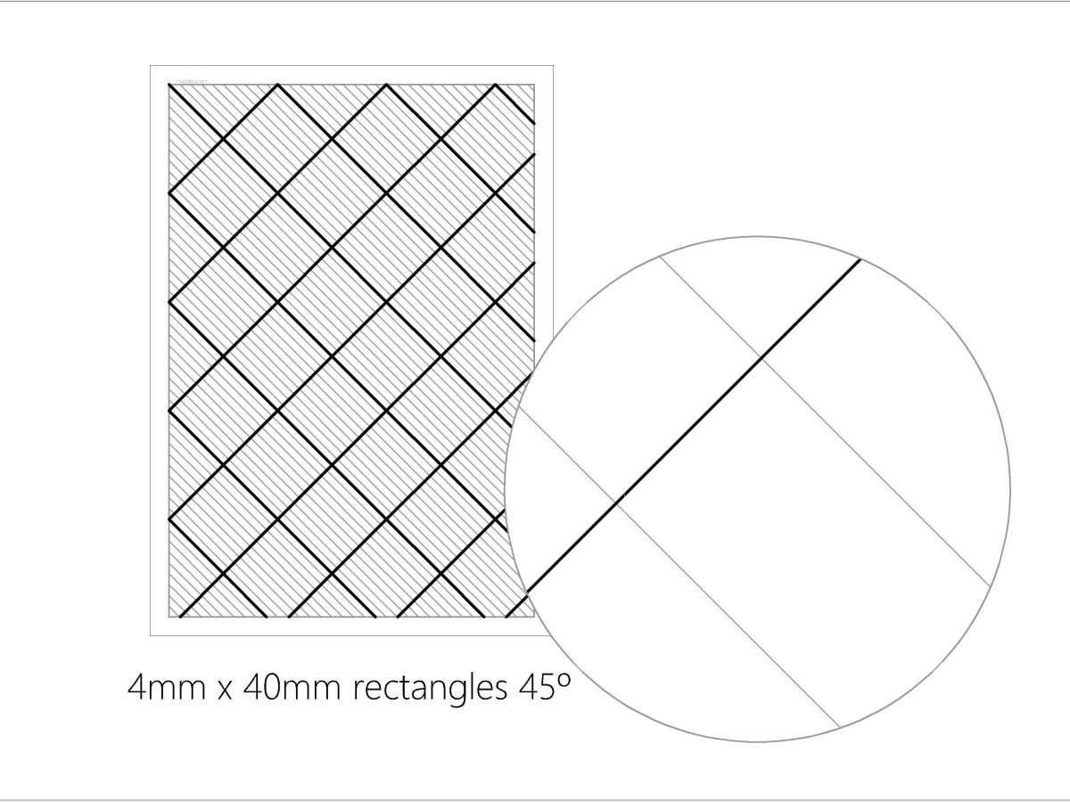 4mm x 40mm rectangled paper 45º&nbsp;(PT049)