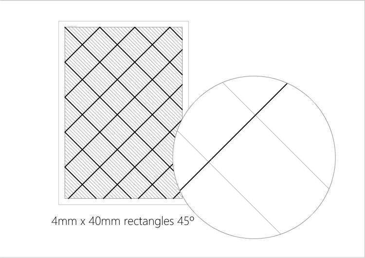 free printable dowloadable grid graph paper 4mmx40mm paper 45º