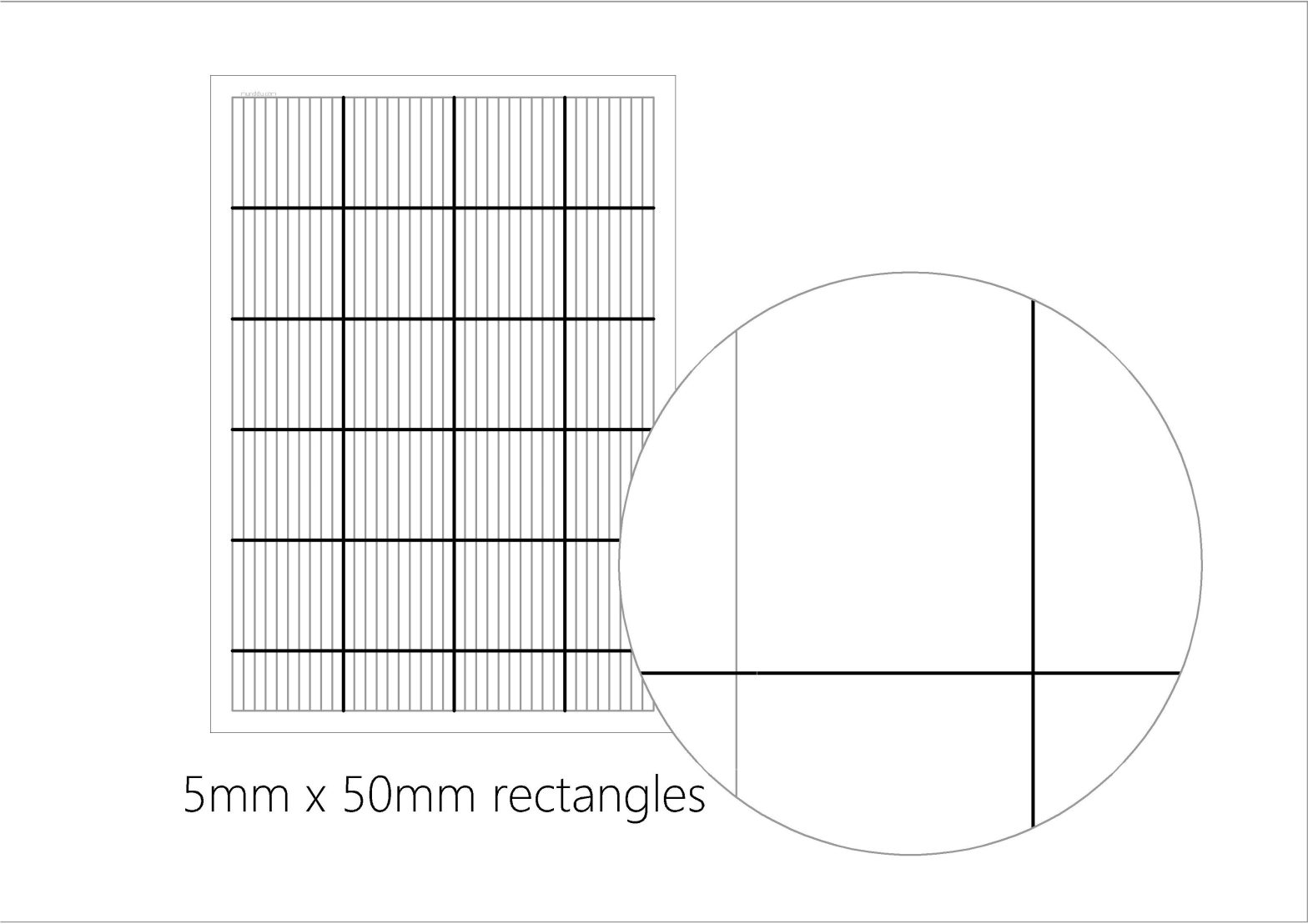 free printable dowloadable grid graph paper 5mmx50mm paper