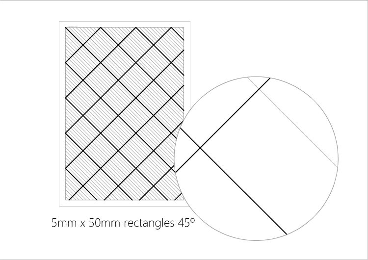 free printable dowloadable grid graph paper 5mmx50mm paper 45º