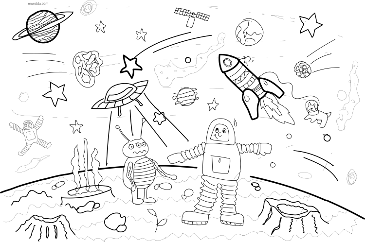 free printable kids placemat space