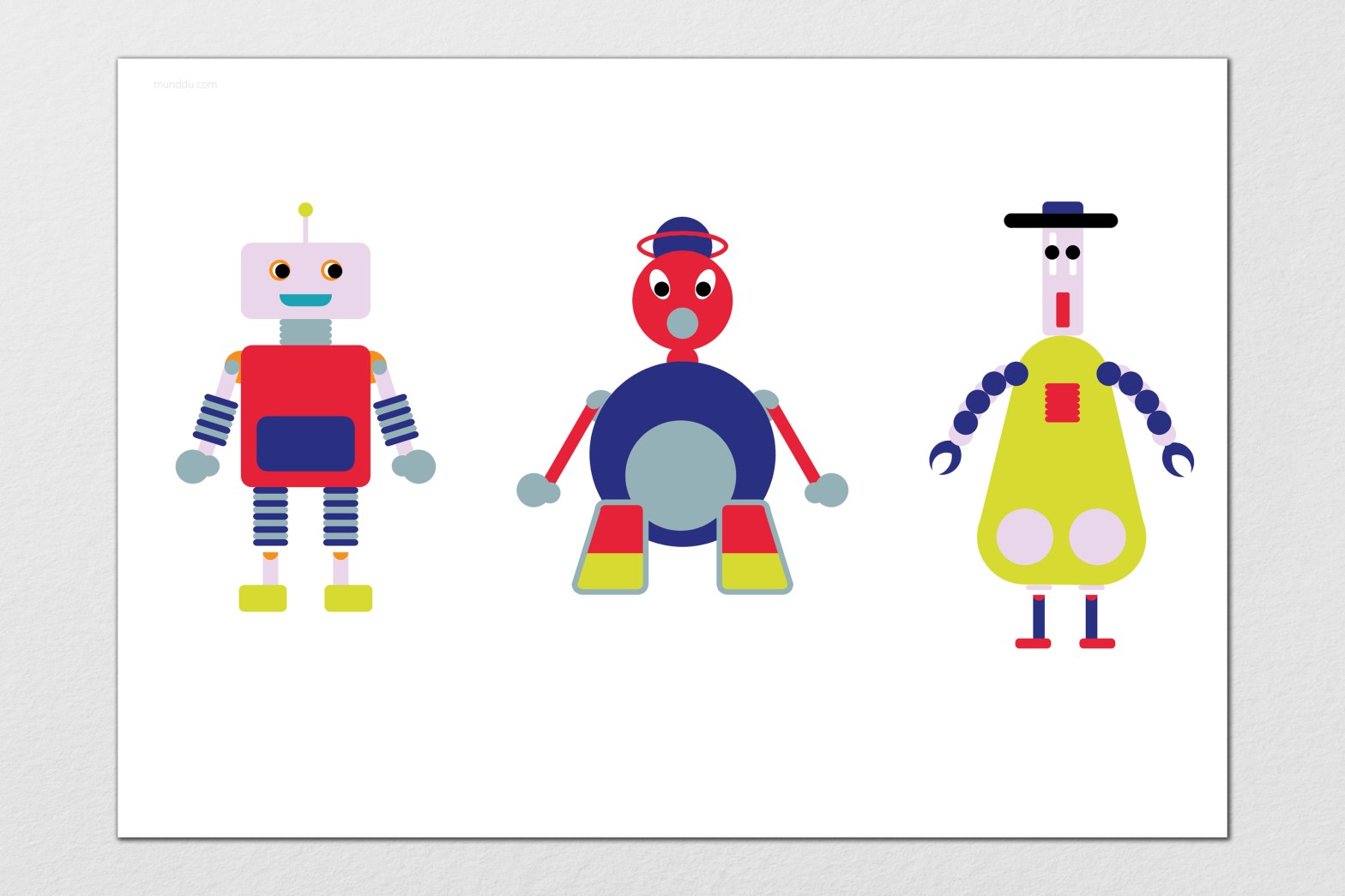 free printable kids placemat robot