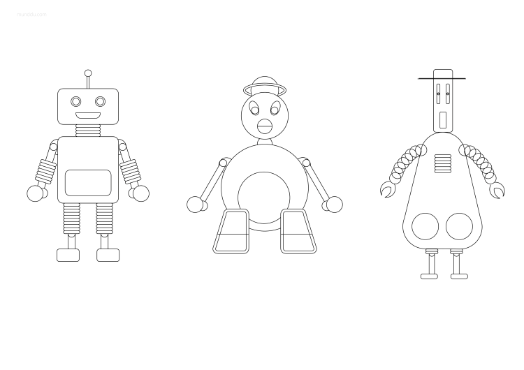 free printable kids placemat robot