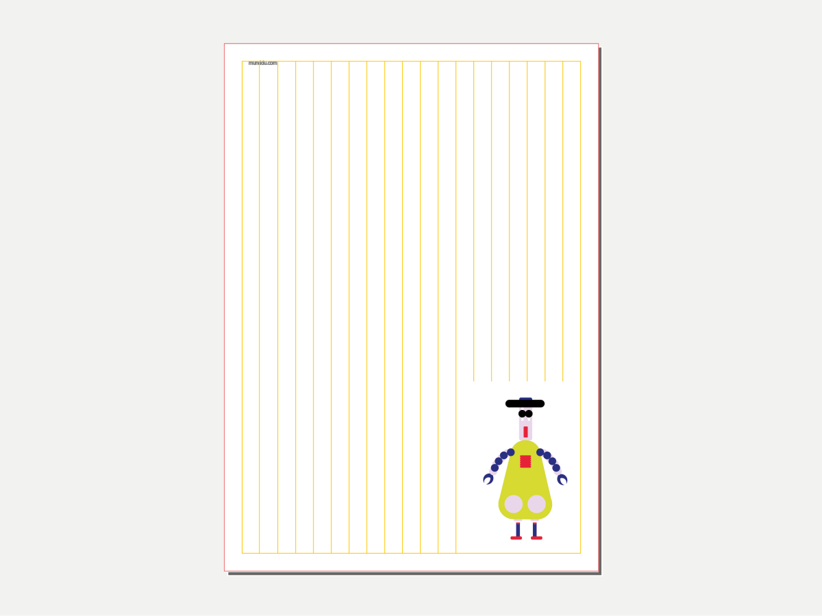 ROBOT vertical striped sheet&nbsp;(STk004)