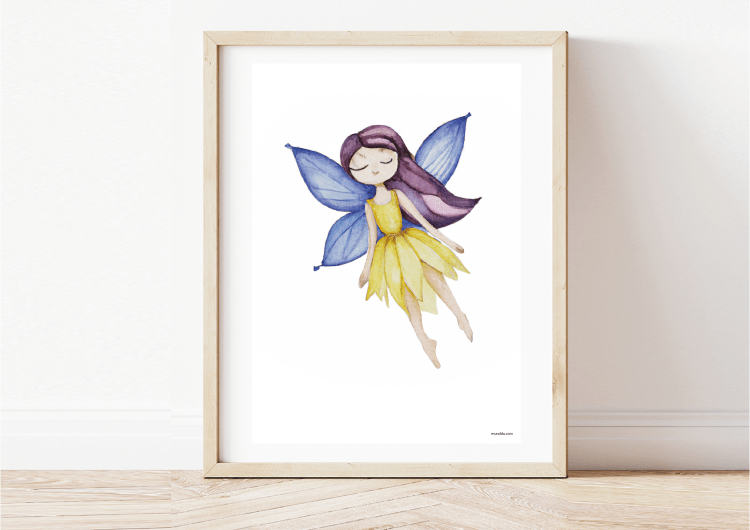 free printable kids wall art fairy